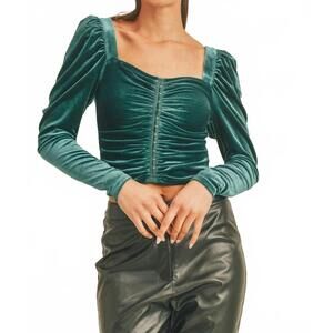 NEW KLESIS prima donna crop top in emerald